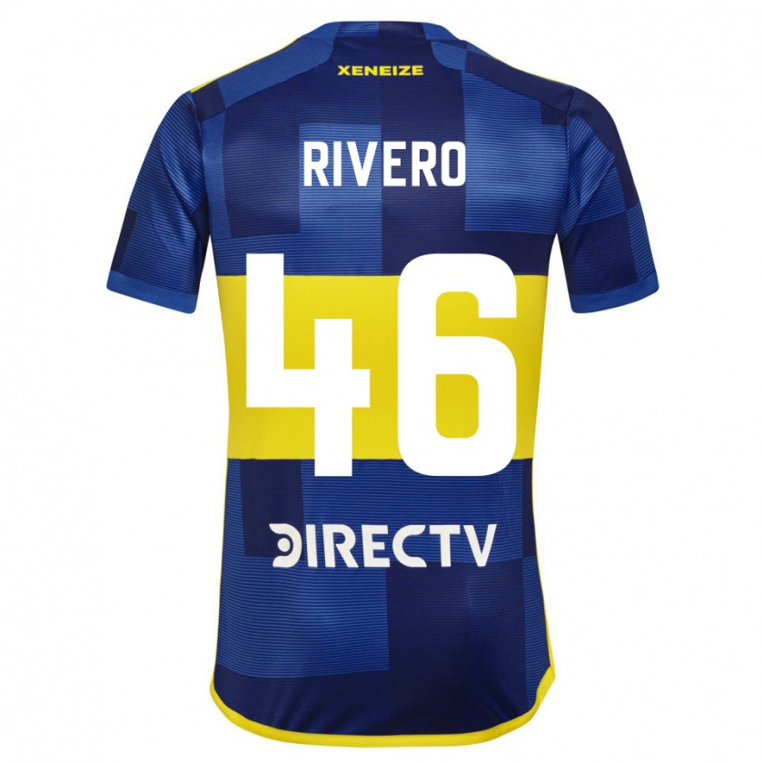 Kandiny Niño Camiseta Simón Rivero #46 Azul Amarillo 1ª Equipación 2024/25 La Camisa Chile