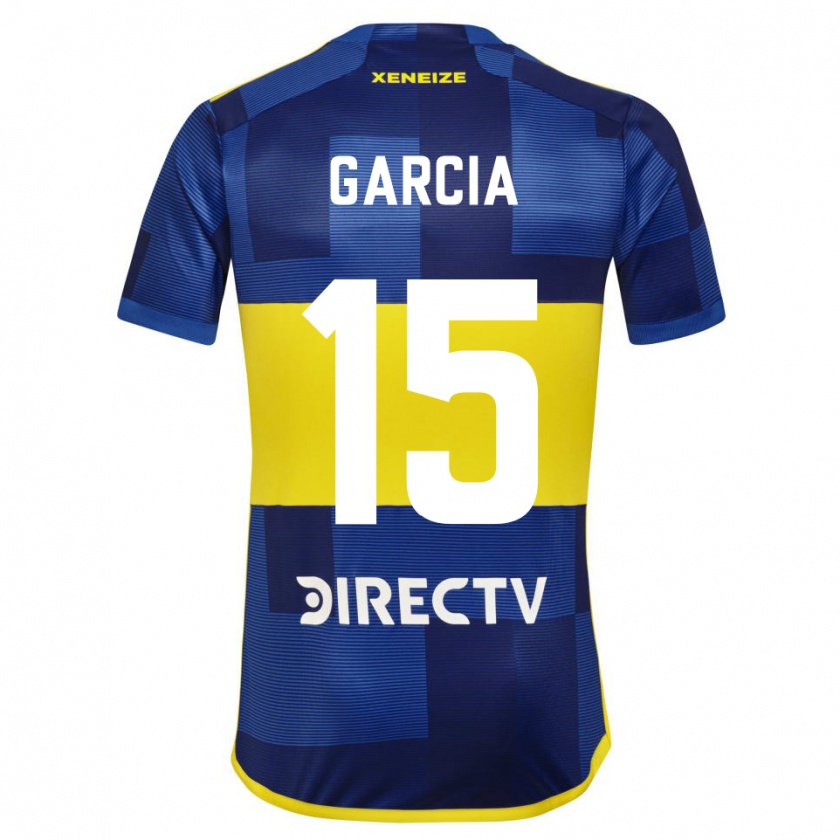 Kandiny Niño Camiseta Ramiro Garcia #15 Azul Amarillo 1ª Equipación 2024/25 La Camisa Chile