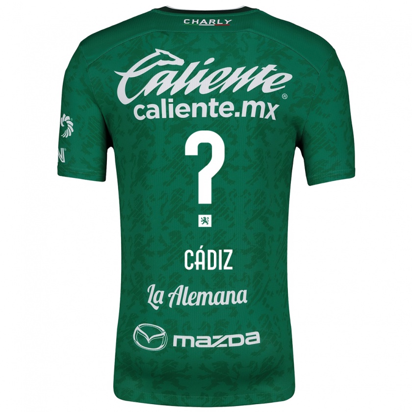 Kandiny Niño Camiseta Jhonder Cádiz #0 Verde Blanco 1ª Equipación 2024/25 La Camisa Chile