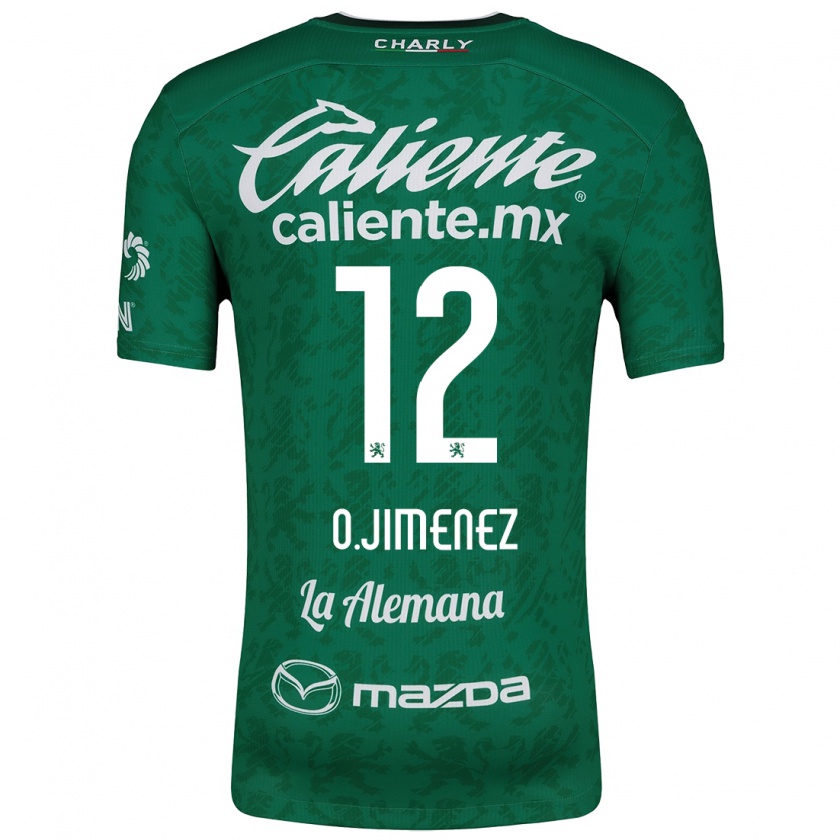 Kandiny Niño Camiseta Óscar Jiménez #12 Verde Blanco 1ª Equipación 2024/25 La Camisa Chile