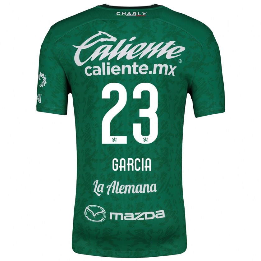 Kandiny Niño Camiseta Óscar García #23 Verde Blanco 1ª Equipación 2024/25 La Camisa Chile