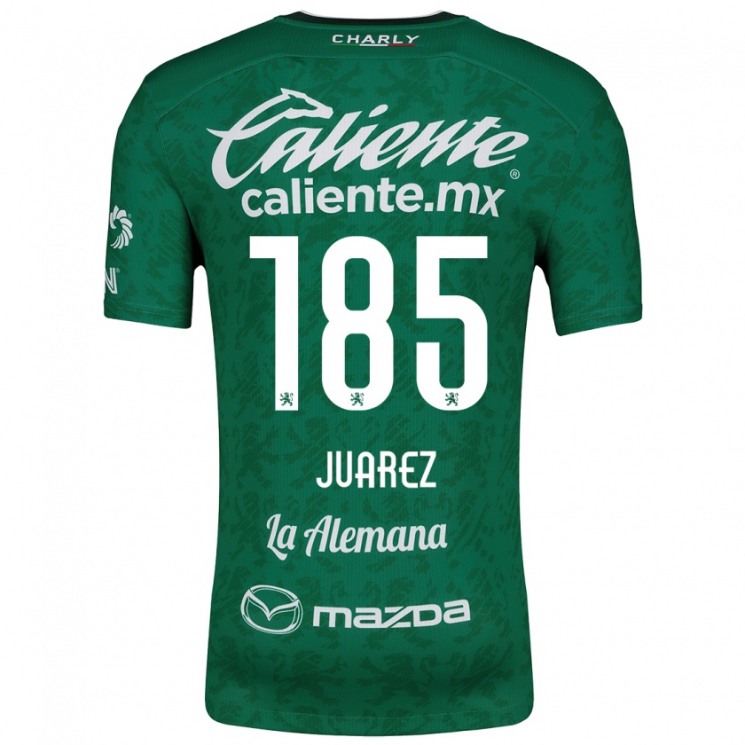 Kandiny Niño Camiseta Moisés Juárez #185 Verde Blanco 1ª Equipación 2024/25 La Camisa Chile