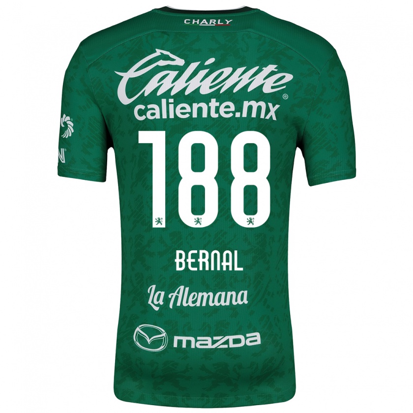 Kandiny Niño Camiseta Juan Bernal #188 Verde Blanco 1ª Equipación 2024/25 La Camisa Chile