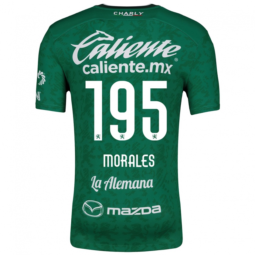 Kandiny Niño Camiseta Daniel Morales #195 Verde Blanco 1ª Equipación 2024/25 La Camisa Chile