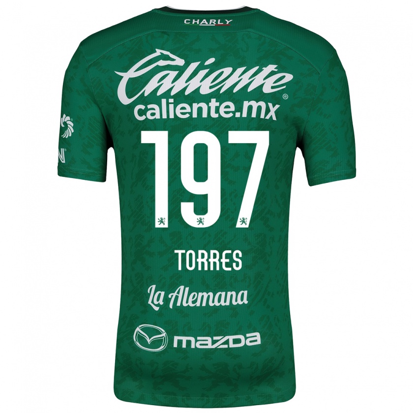 Kandiny Niño Camiseta Erick Torres #197 Verde Blanco 1ª Equipación 2024/25 La Camisa Chile