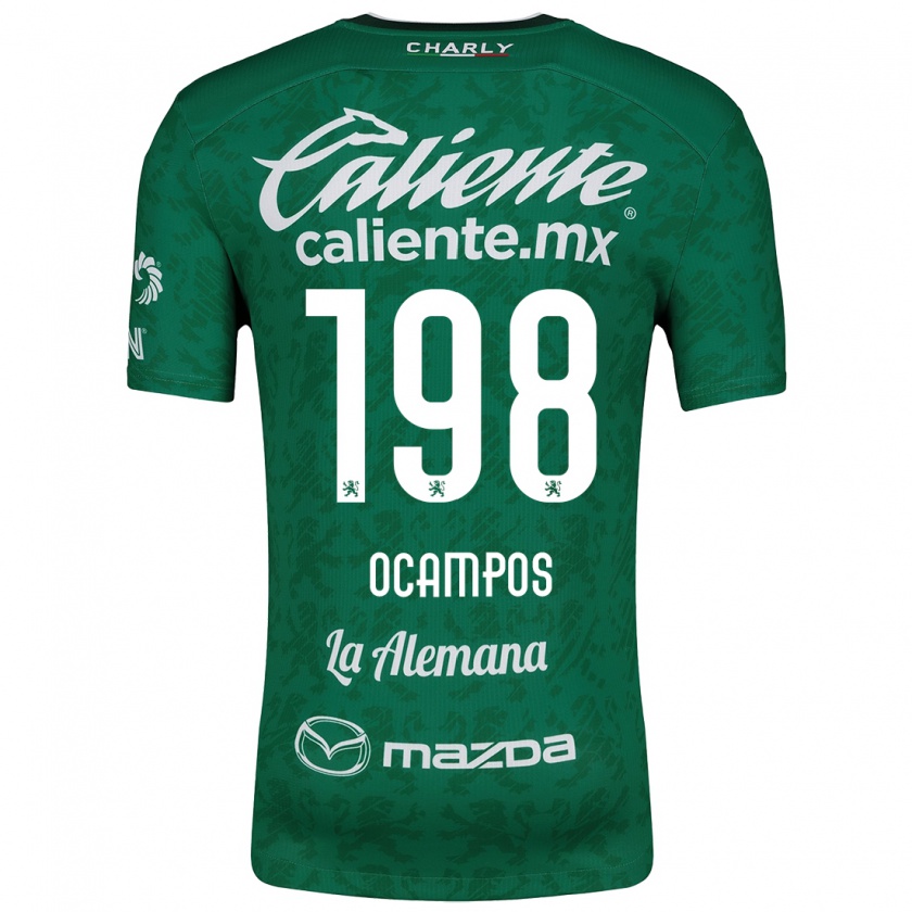 Kandiny Niño Camiseta Omar Ocampos #198 Verde Blanco 1ª Equipación 2024/25 La Camisa Chile