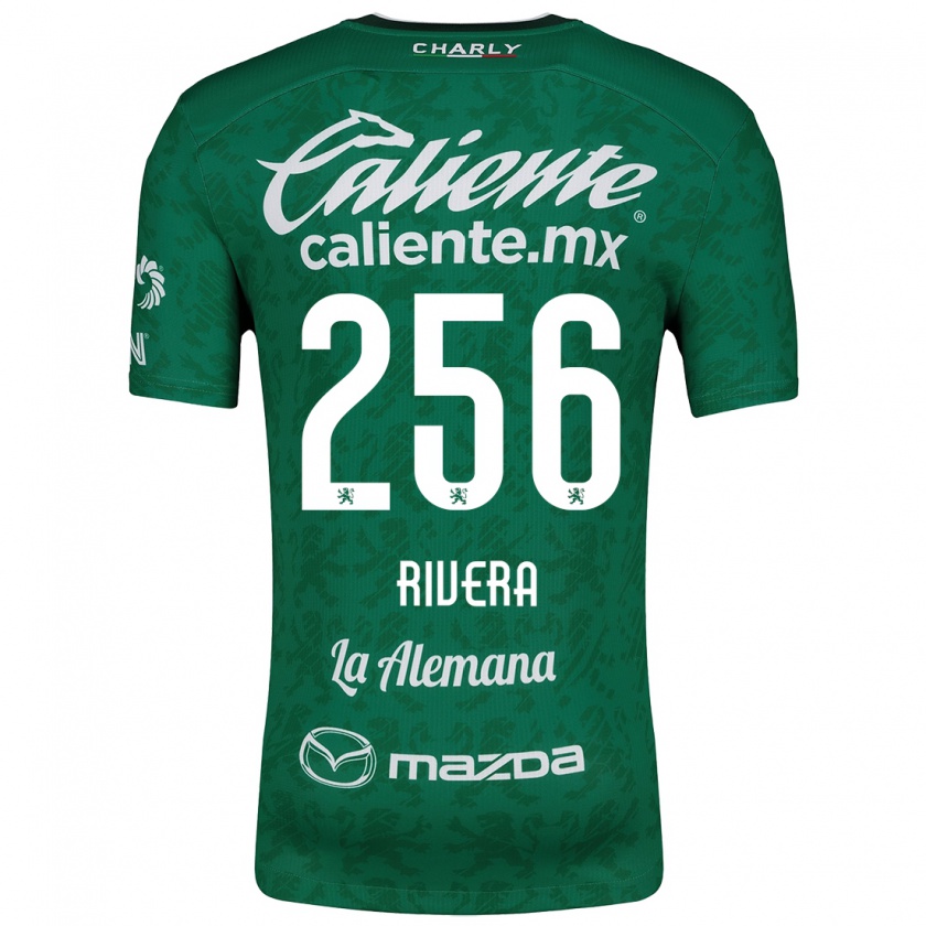 Kandiny Niño Camiseta Fernando Rivera #256 Verde Blanco 1ª Equipación 2024/25 La Camisa Chile