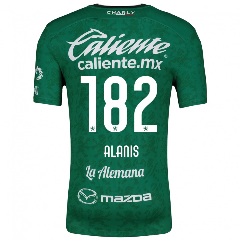 Kandiny Niño Camiseta Alejandro Alanís #182 Verde Blanco 1ª Equipación 2024/25 La Camisa Chile