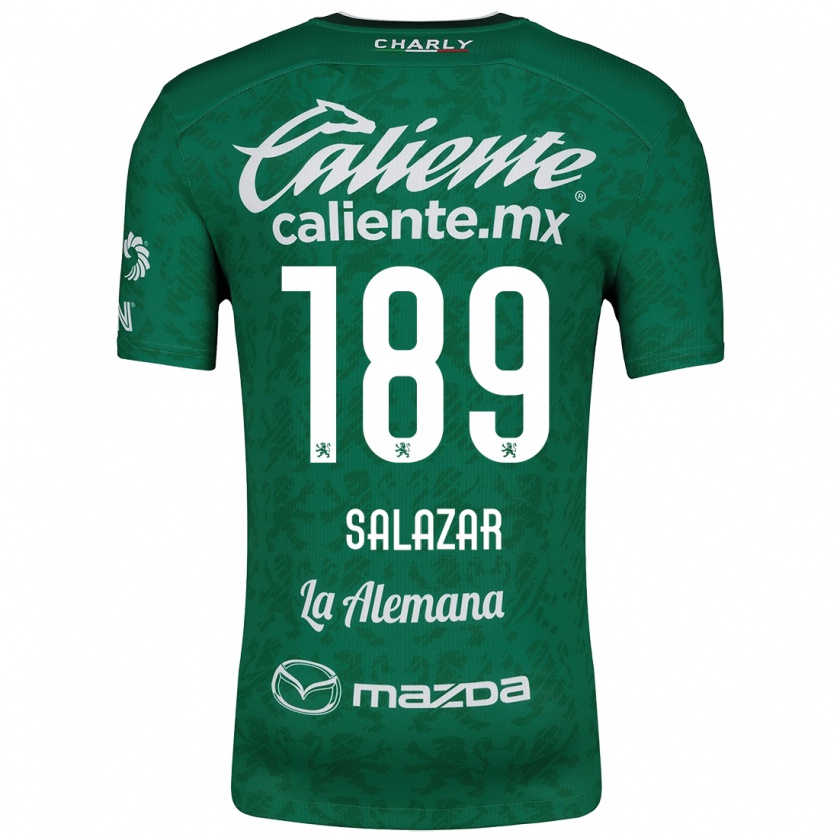 Kandiny Niño Camiseta José Salazar #189 Verde Blanco 1ª Equipación 2024/25 La Camisa Chile