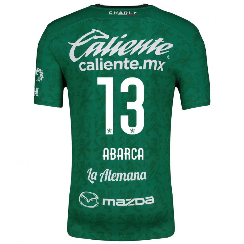 Kandiny Niño Camiseta Vidalia Abarca #13 Verde Blanco 1ª Equipación 2024/25 La Camisa Chile