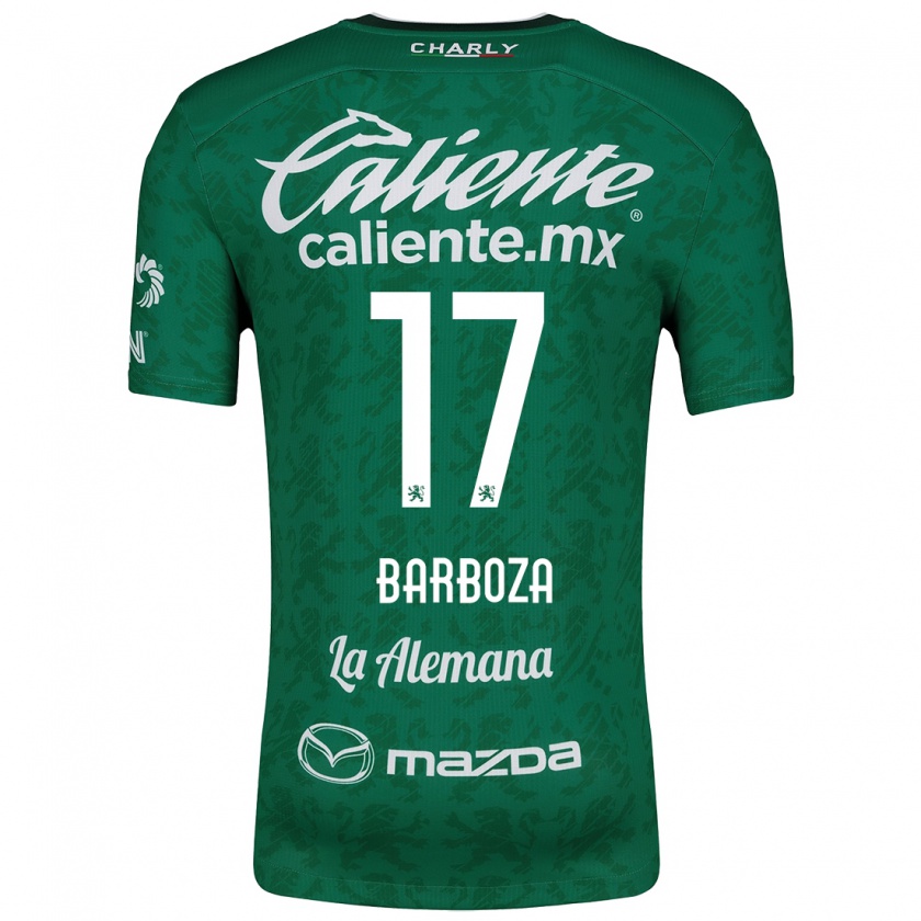 Kandiny Niño Camiseta Marypaz Barboza #17 Verde Blanco 1ª Equipación 2024/25 La Camisa Chile