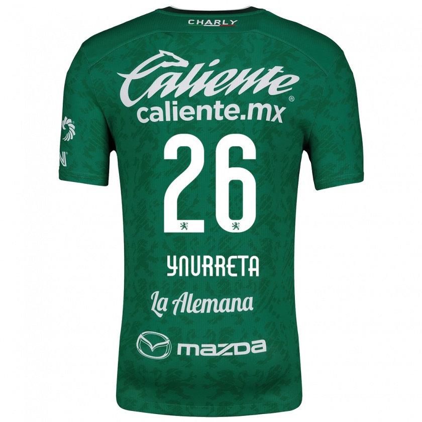 Kandiny Niño Camiseta Alexandra Hernández Ynurreta #26 Verde Blanco 1ª Equipación 2024/25 La Camisa Chile