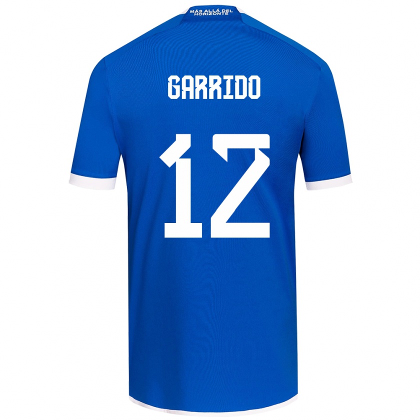 Kandiny Niño Camiseta Pedro Garrido #12 Azul Blanco 1ª Equipación 2024/25 La Camisa Chile