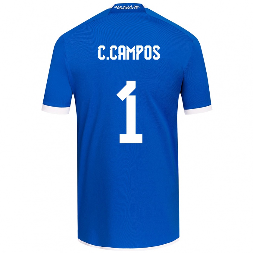 Kandiny Niño Camiseta Cristóbal Campos #1 Azul Blanco 1ª Equipación 2024/25 La Camisa Chile