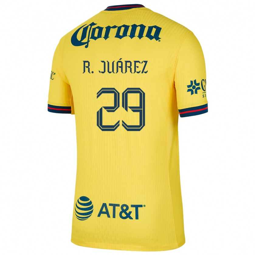 Kandiny Niño Camiseta Ramón Juárez #29 Amarillo Azul 1ª Equipación 2024/25 La Camisa Chile