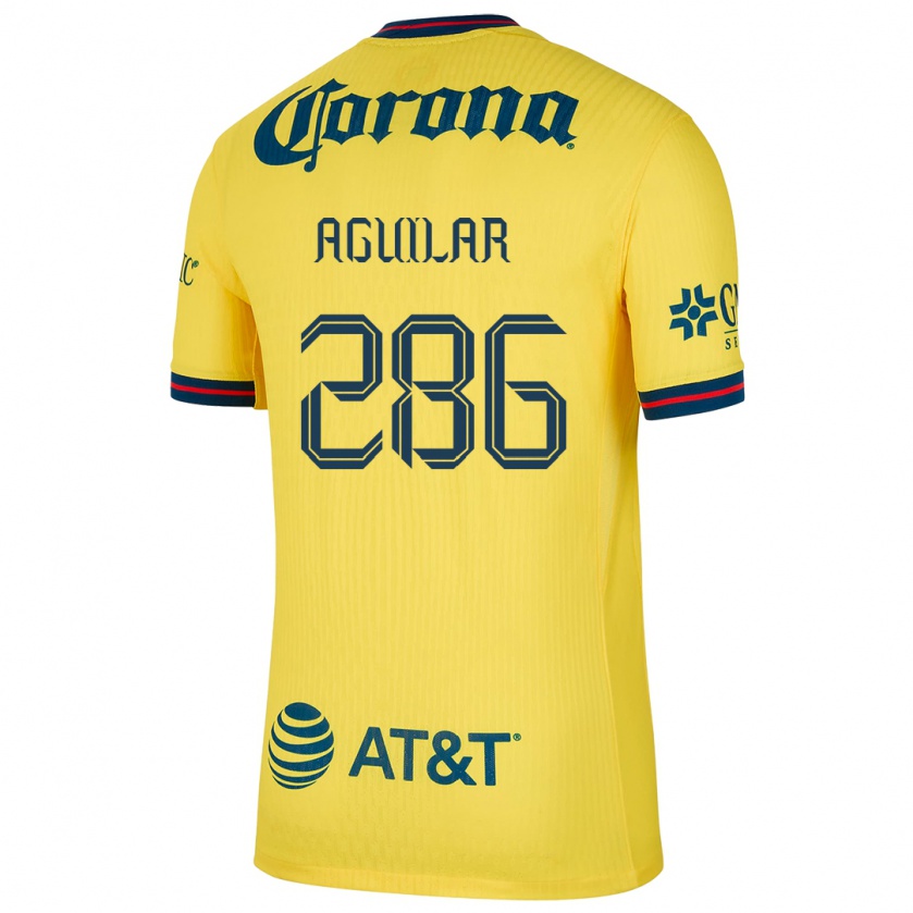 Kandiny Niño Camiseta Nicolás Aguilar #286 Amarillo Azul 1ª Equipación 2024/25 La Camisa Chile