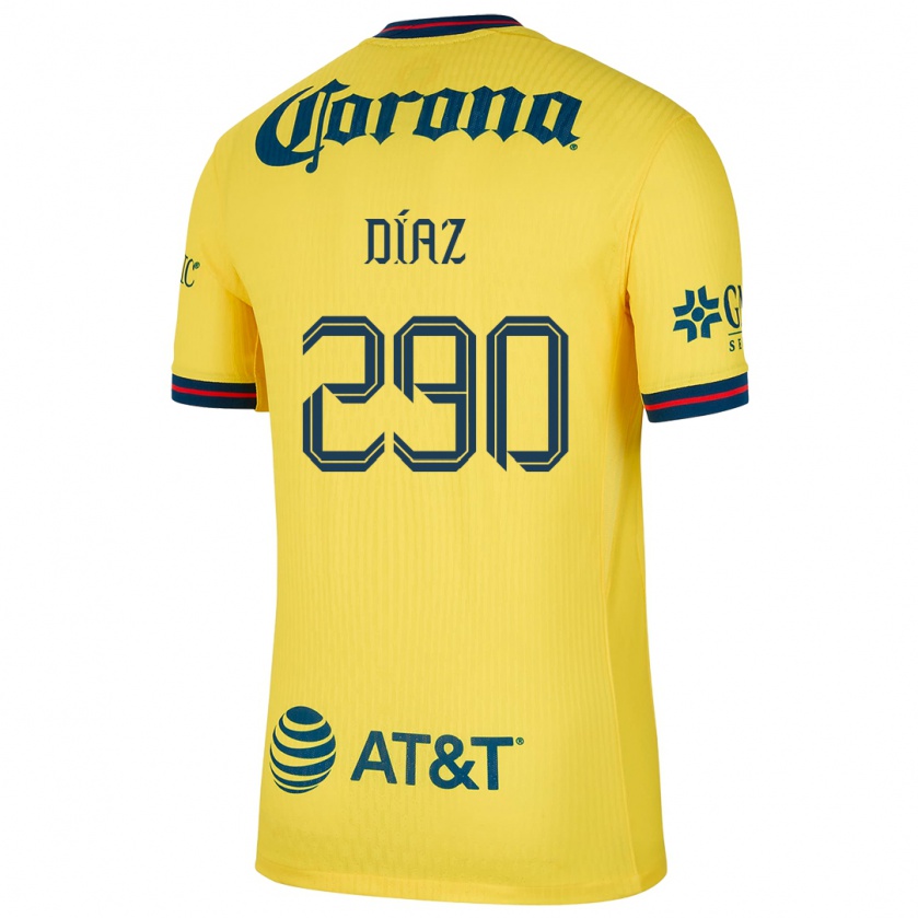 Kandiny Niño Camiseta Julio Díaz #290 Amarillo Azul 1ª Equipación 2024/25 La Camisa Chile