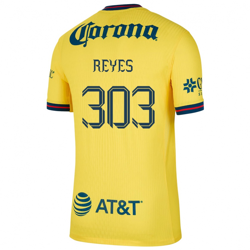 Kandiny Niño Camiseta Diego Reyes #303 Amarillo Azul 1ª Equipación 2024/25 La Camisa Chile