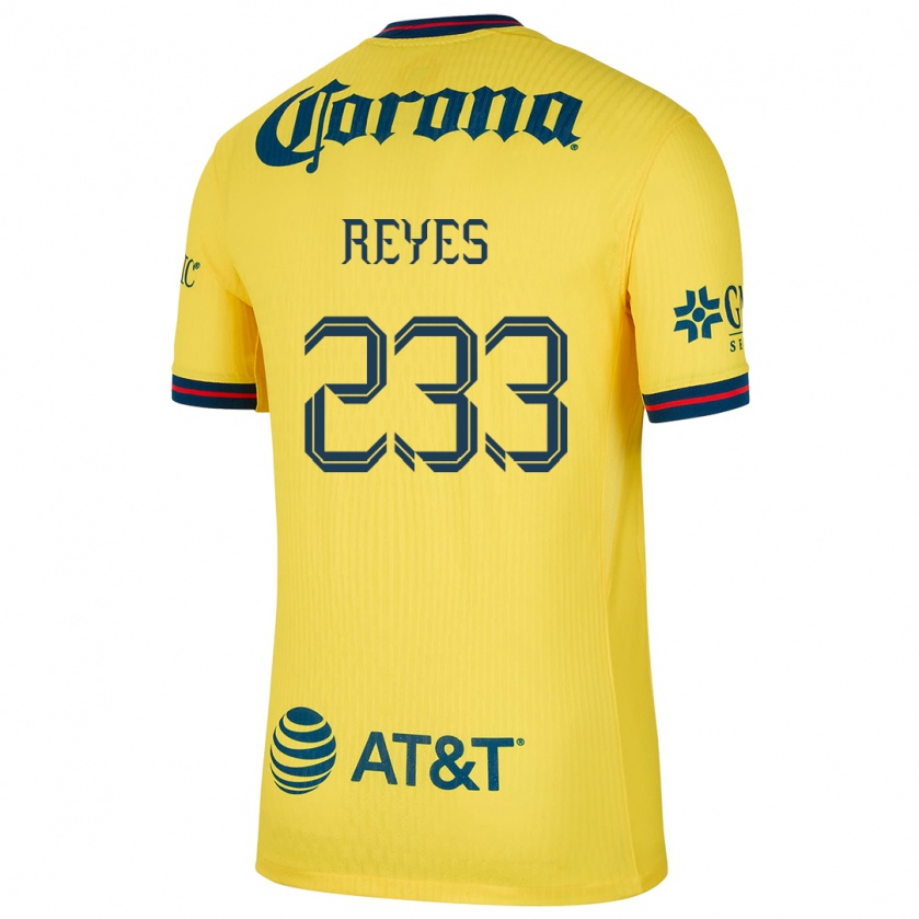 Kandiny Niño Camiseta Andrés Reyes #233 Amarillo Azul 1ª Equipación 2024/25 La Camisa Chile