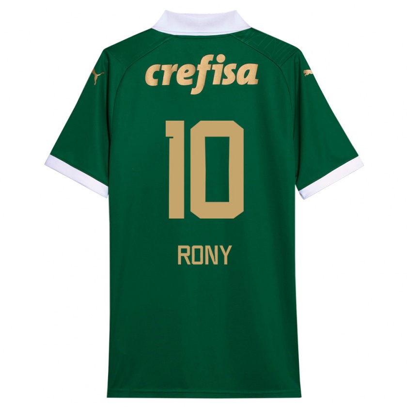 Kandiny Niño Camiseta Rony #10 Verde Blanco 1ª Equipación 2024/25 La Camisa Chile