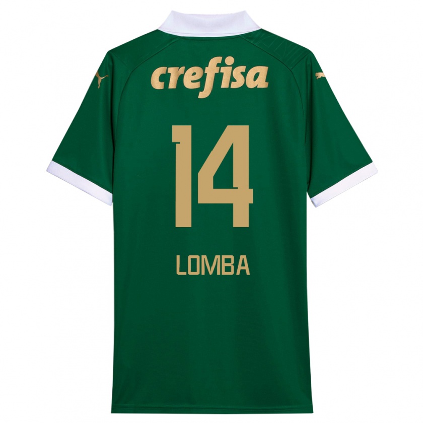 Kandiny Niño Camiseta Marcelo Lomba #14 Verde Blanco 1ª Equipación 2024/25 La Camisa Chile