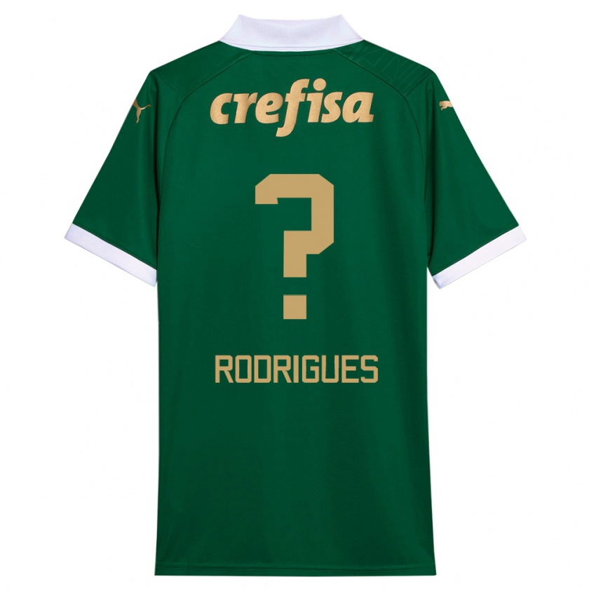 Kandiny Niño Camiseta César Rodrigues #0 Verde Blanco 1ª Equipación 2024/25 La Camisa Chile