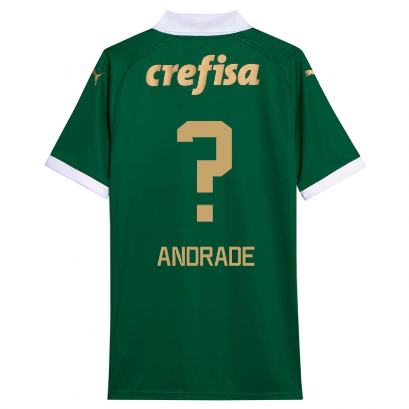 Kandiny Niño Camiseta Deivid Andrade #0 Verde Blanco 1ª Equipación 2024/25 La Camisa Chile