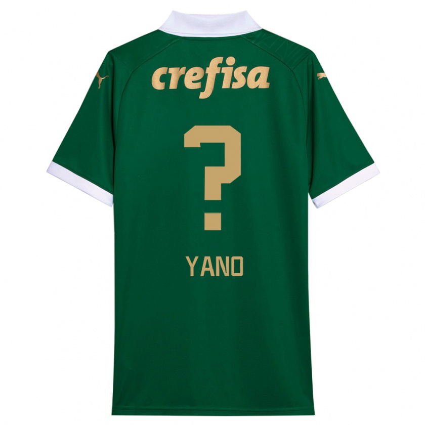 Kandiny Niño Camiseta Luiz Yano #0 Verde Blanco 1ª Equipación 2024/25 La Camisa Chile