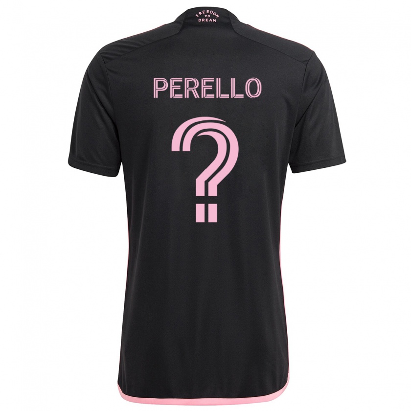 Kandiny Niño Camiseta Sergio Perello #0 Negro 2ª Equipación 2024/25 La Camisa Chile