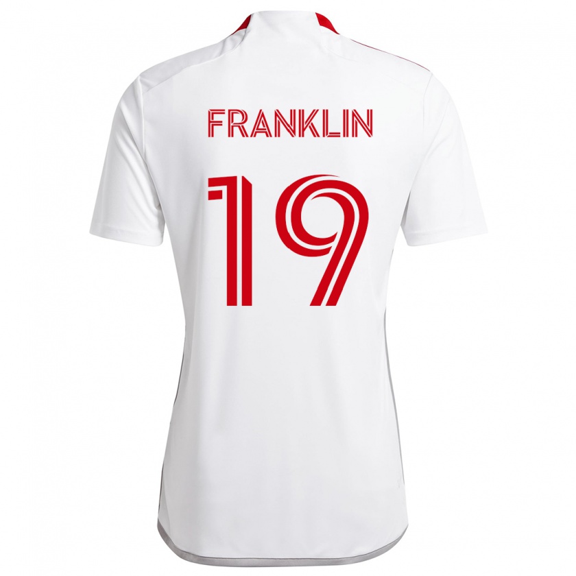 Kandiny Niño Camiseta Kobe Franklin #19 Blanco Rojo 2ª Equipación 2024/25 La Camisa Chile