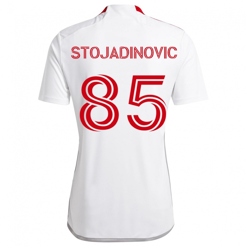 Kandiny Niño Camiseta Marko Stojadinovic #85 Blanco Rojo 2ª Equipación 2024/25 La Camisa Chile