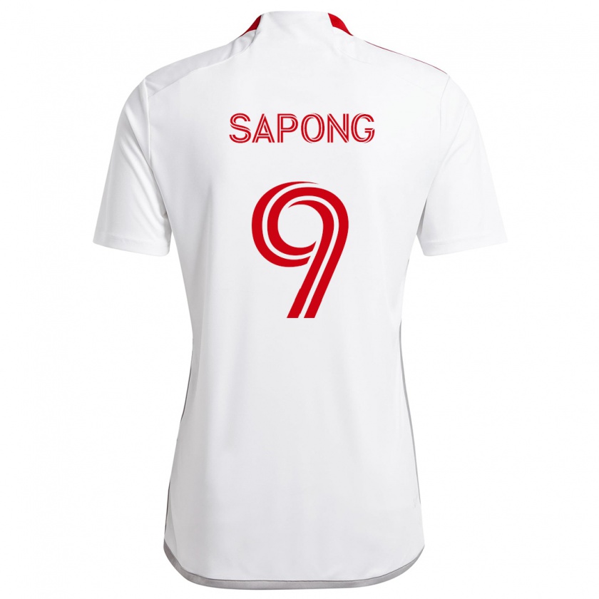 Kandiny Niño Camiseta C.j. Sapong #9 Blanco Rojo 2ª Equipación 2024/25 La Camisa Chile