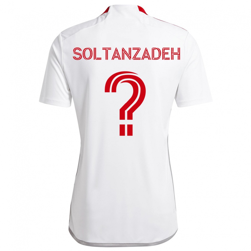 Kandiny Niño Camiseta Shayan Soltanzadeh #0 Blanco Rojo 2ª Equipación 2024/25 La Camisa Chile