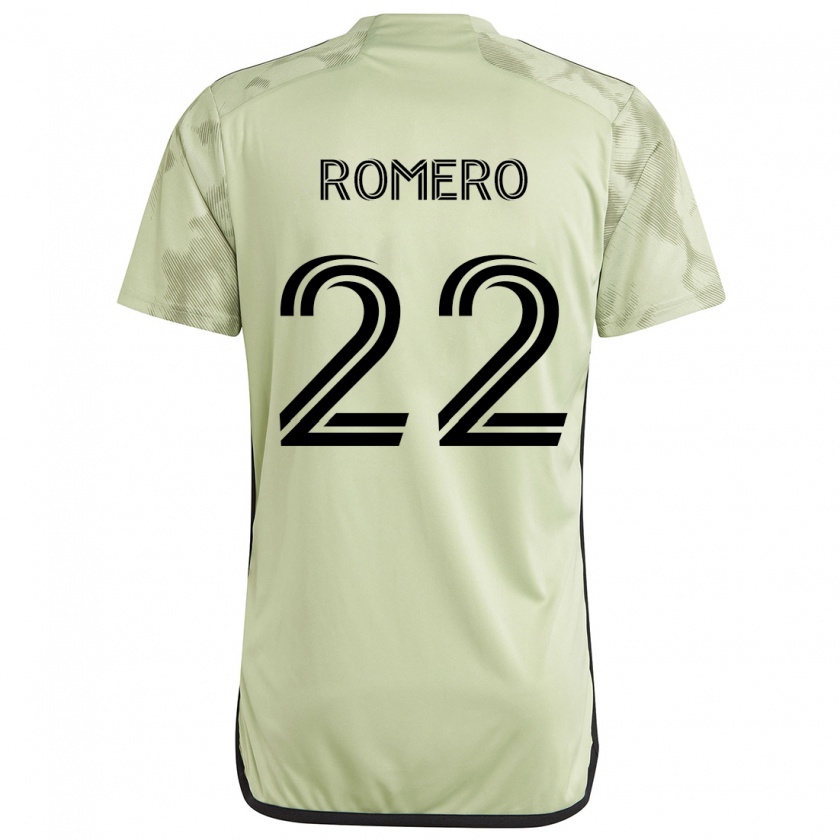 Kandiny Niño Camiseta Abraham Romero #22 Verde Claro 2ª Equipación 2024/25 La Camisa Chile