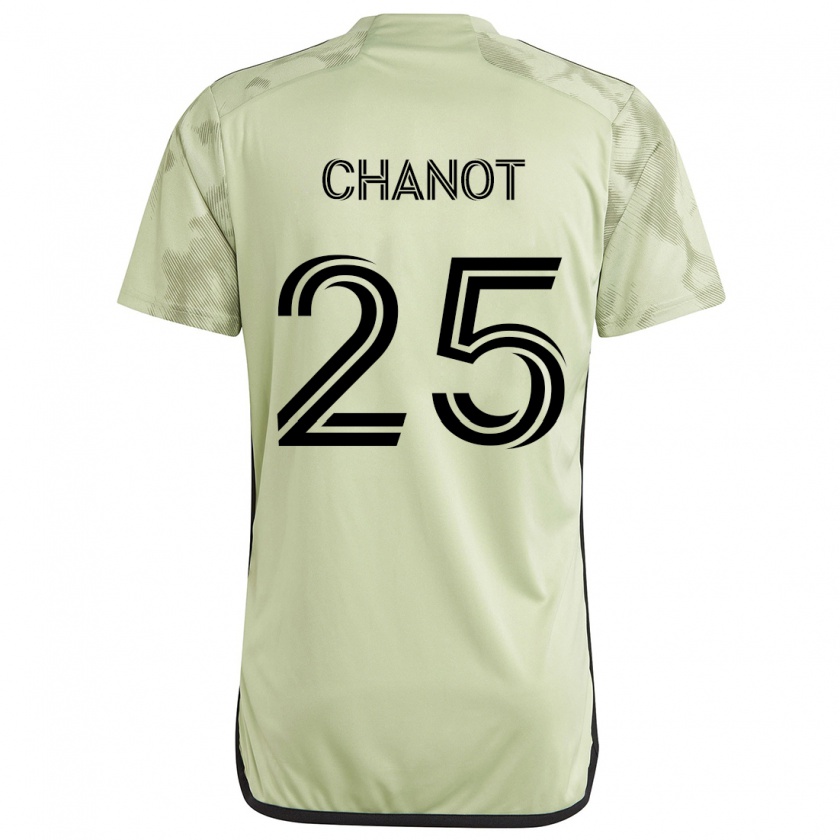 Kandiny Niño Camiseta Maxime Chanot #25 Verde Claro 2ª Equipación 2024/25 La Camisa Chile