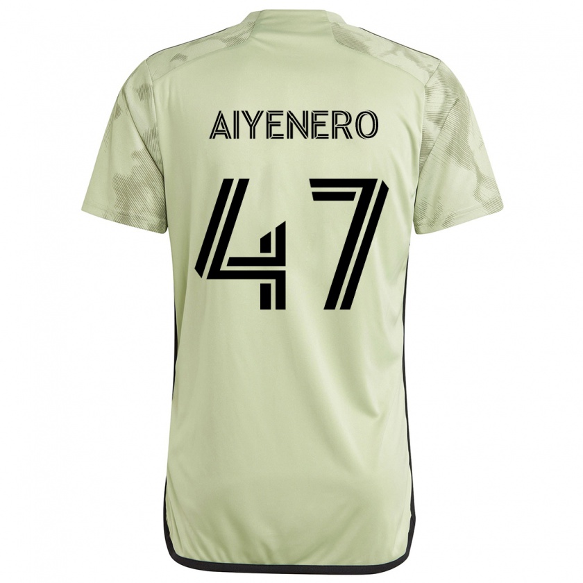 Kandiny Niño Camiseta Marius Aiyenero #47 Verde Claro 2ª Equipación 2024/25 La Camisa Chile