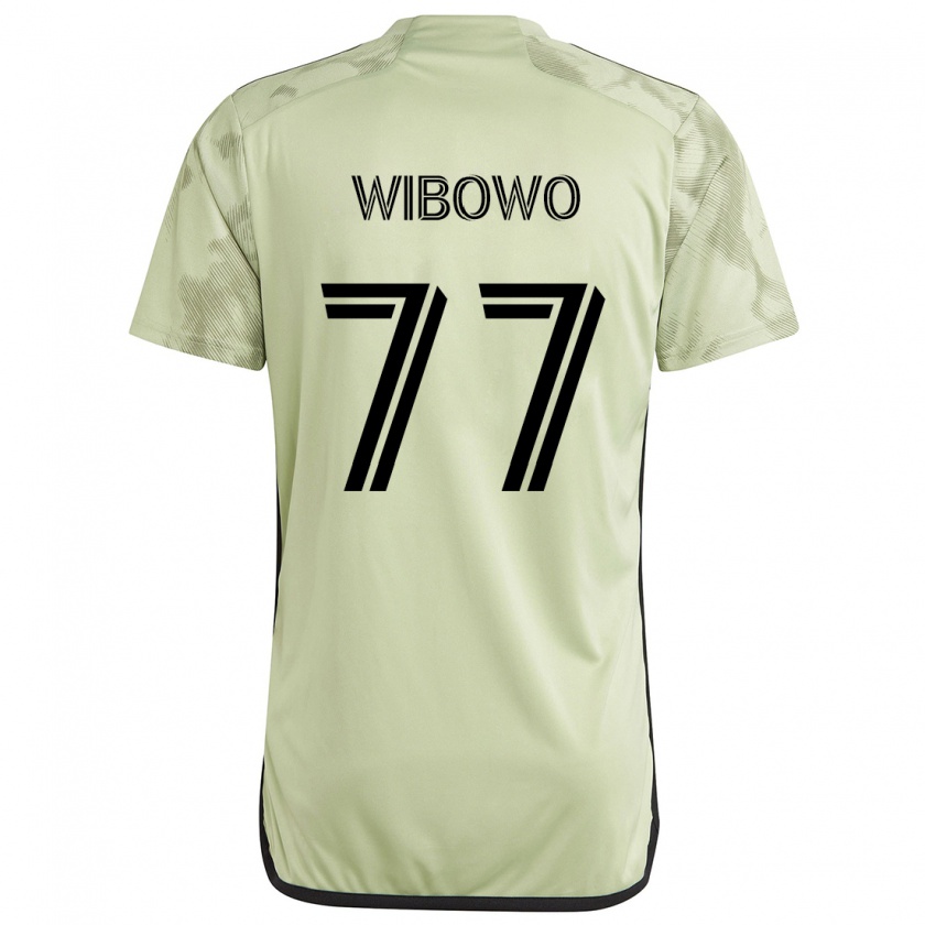 Kandiny Niño Camiseta Adrian Wibowo #77 Verde Claro 2ª Equipación 2024/25 La Camisa Chile