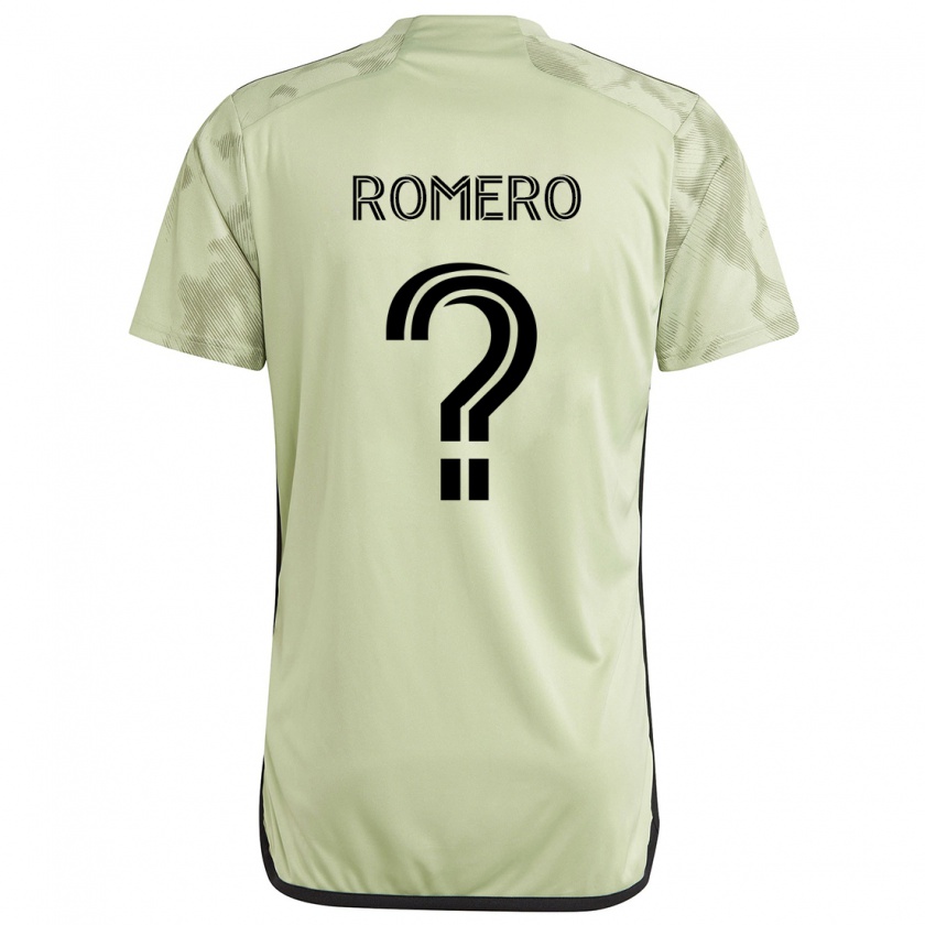 Kandiny Niño Camiseta James Romero #0 Verde Claro 2ª Equipación 2024/25 La Camisa Chile