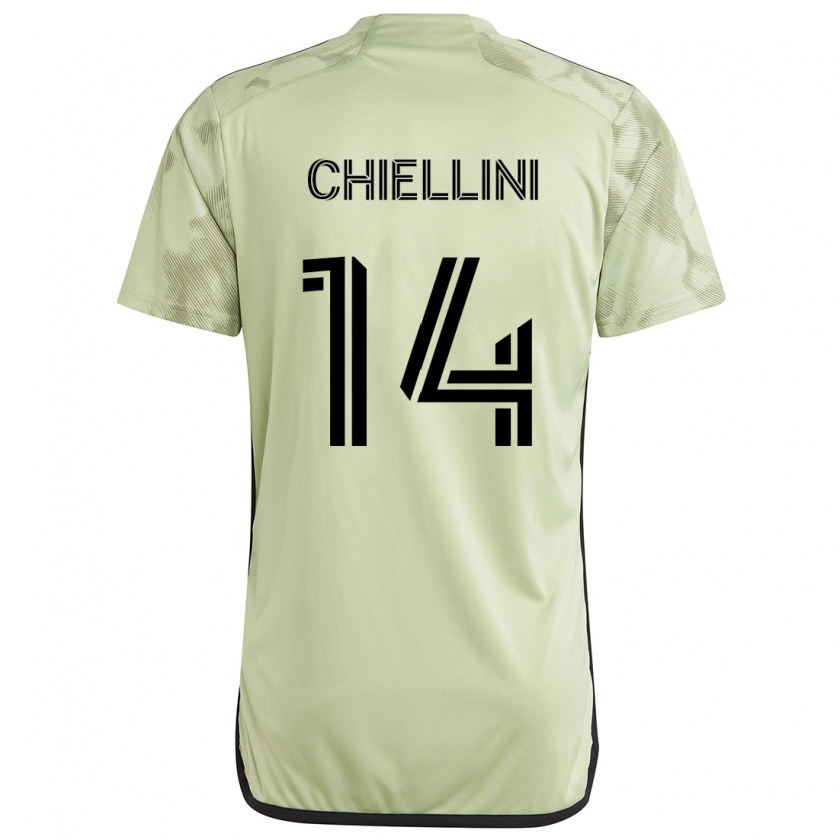 Kandiny Niño Camiseta Giorgio Chiellini #14 Verde Claro 2ª Equipación 2024/25 La Camisa Chile