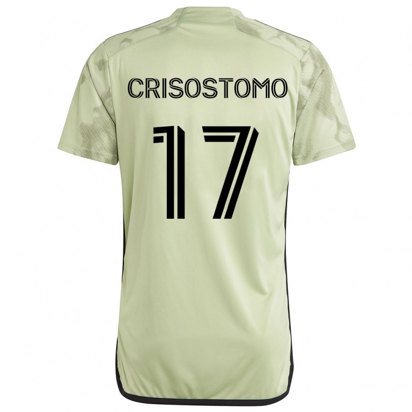 Kandiny Niño Camiseta Danny Crisostomo #17 Verde Claro 2ª Equipación 2024/25 La Camisa Chile