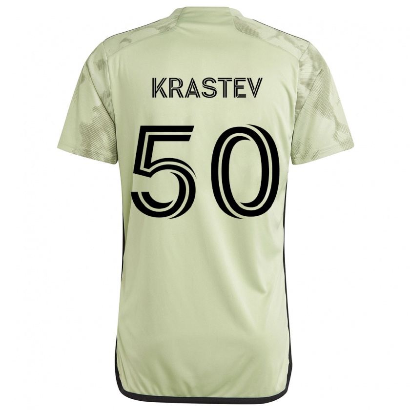 Kandiny Niño Camiseta Filip Krastev #50 Verde Claro 2ª Equipación 2024/25 La Camisa Chile