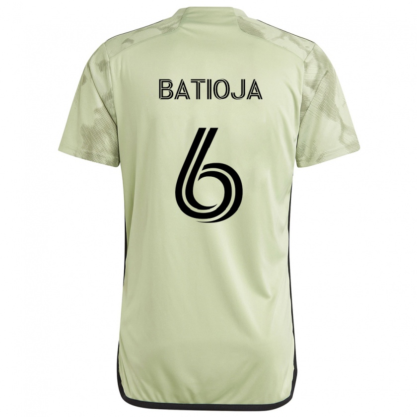 Kandiny Niño Camiseta Jeremy Batioja #6 Verde Claro 2ª Equipación 2024/25 La Camisa Chile