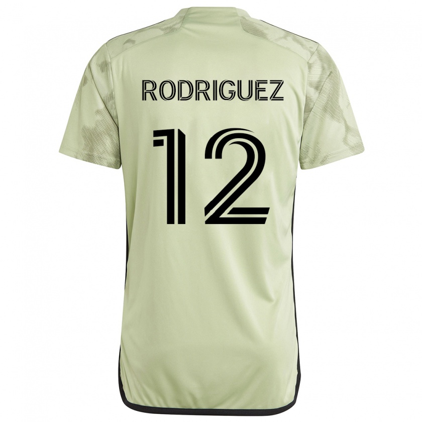 Kandiny Niño Camiseta Jeremi Rodríguez #12 Verde Claro 2ª Equipación 2024/25 La Camisa Chile