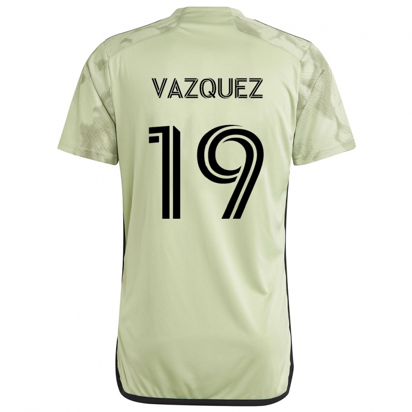 Kandiny Niño Camiseta Favian Vazquez #19 Verde Claro 2ª Equipación 2024/25 La Camisa Chile