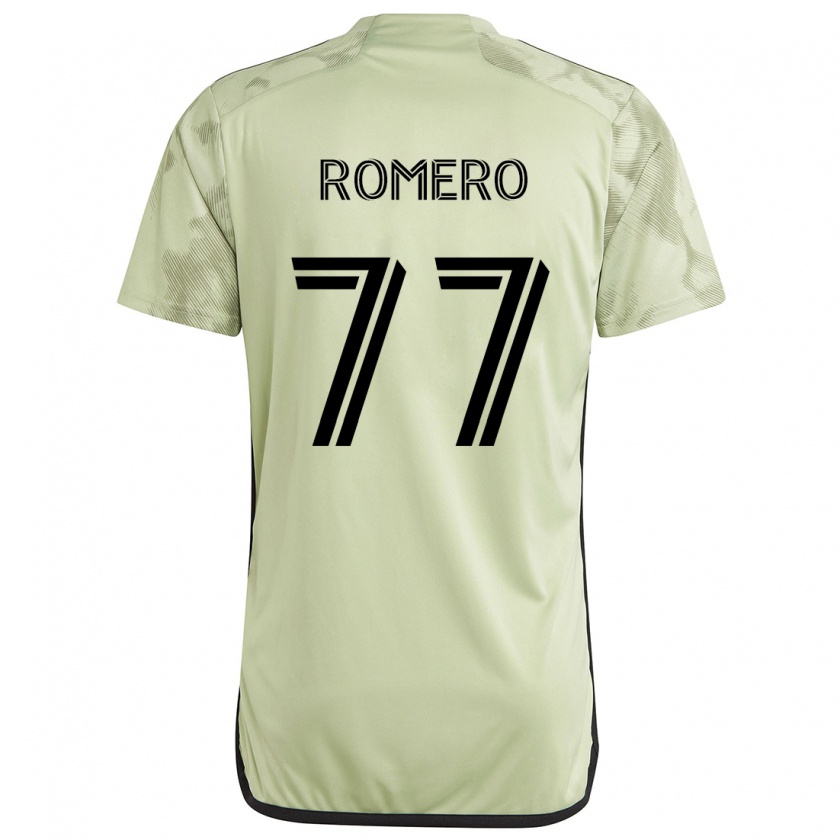 Kandiny Niño Camiseta Alexander Romero #77 Verde Claro 2ª Equipación 2024/25 La Camisa Chile