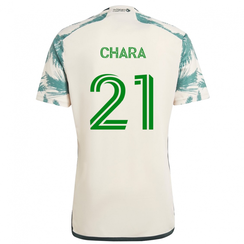 Kandiny Niño Camiseta Diego Chará #21 Beige Marrón 2ª Equipación 2024/25 La Camisa Chile