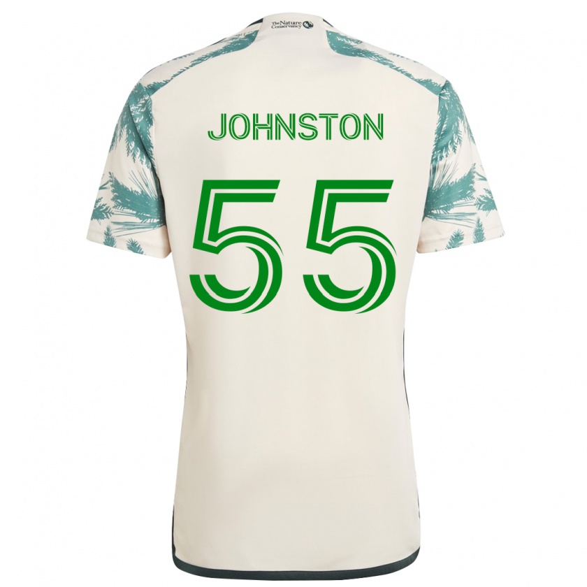 Kandiny Niño Camiseta Malcolm Johnston #55 Beige Marrón 2ª Equipación 2024/25 La Camisa Chile