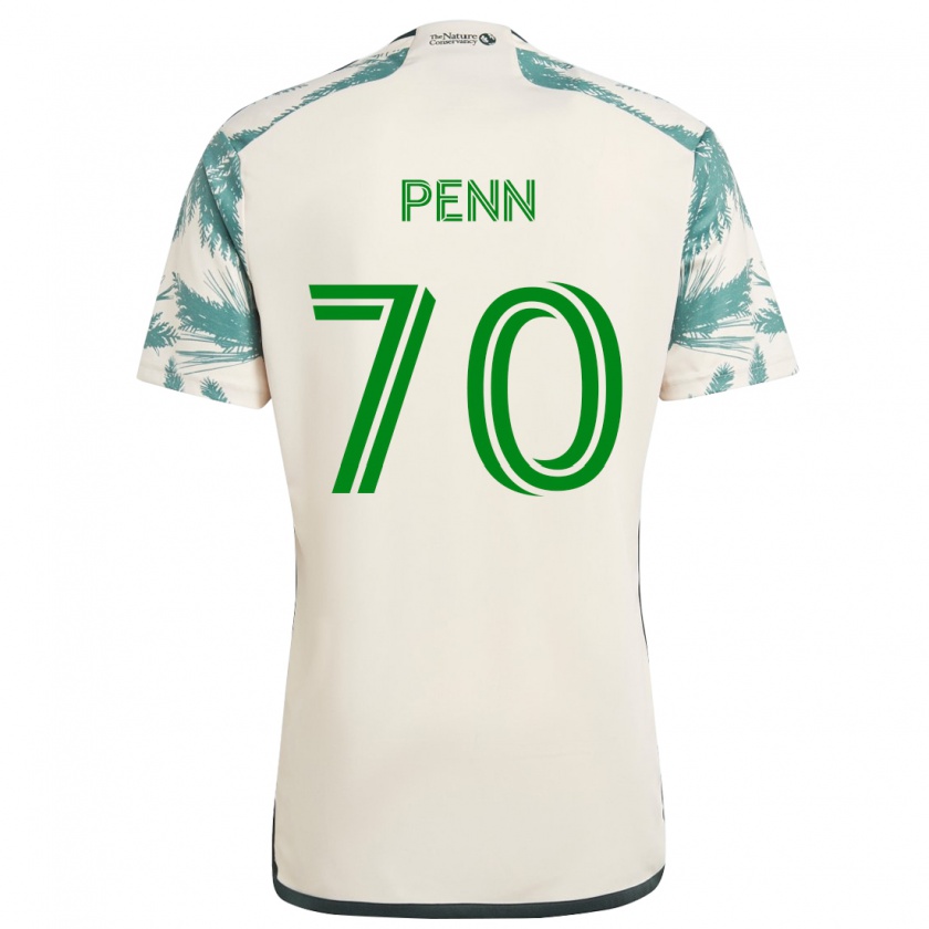 Kandiny Niño Camiseta Josh Penn #70 Beige Marrón 2ª Equipación 2024/25 La Camisa Chile