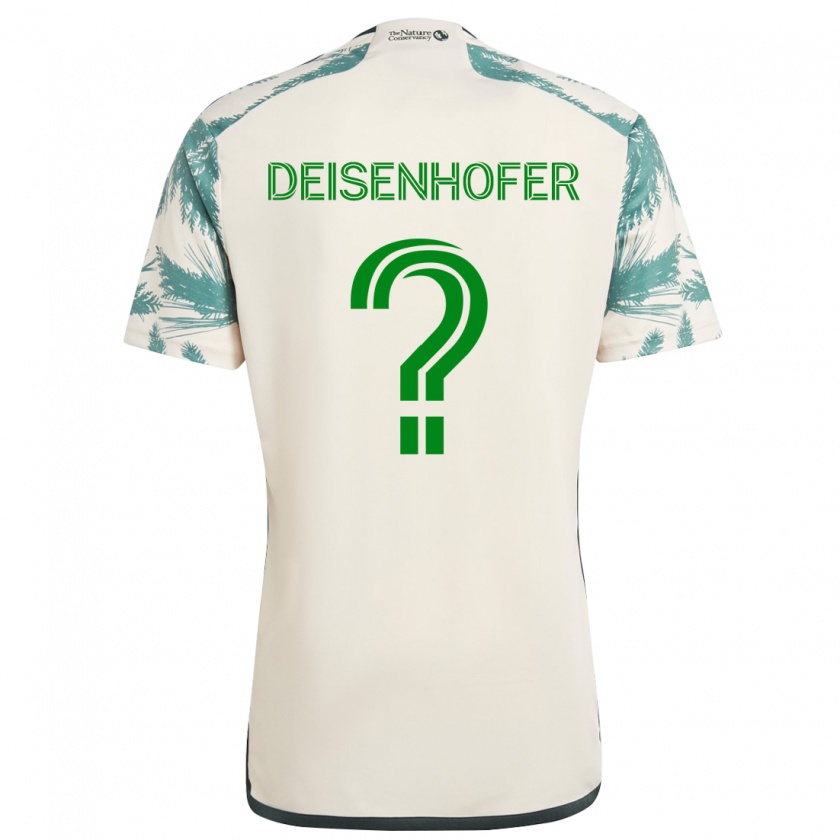 Kandiny Niño Camiseta Maximilian Deisenhofer #0 Beige Marrón 2ª Equipación 2024/25 La Camisa Chile