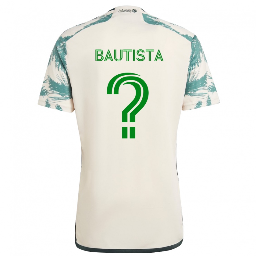 Kandiny Niño Camiseta Ricardo Bautista #0 Beige Marrón 2ª Equipación 2024/25 La Camisa Chile